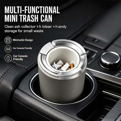 Rotating Sealed Lid Car Ashtray Odor Resistant Auto Cigarette Ashtray Fits Vehicle Cup Holder🌸