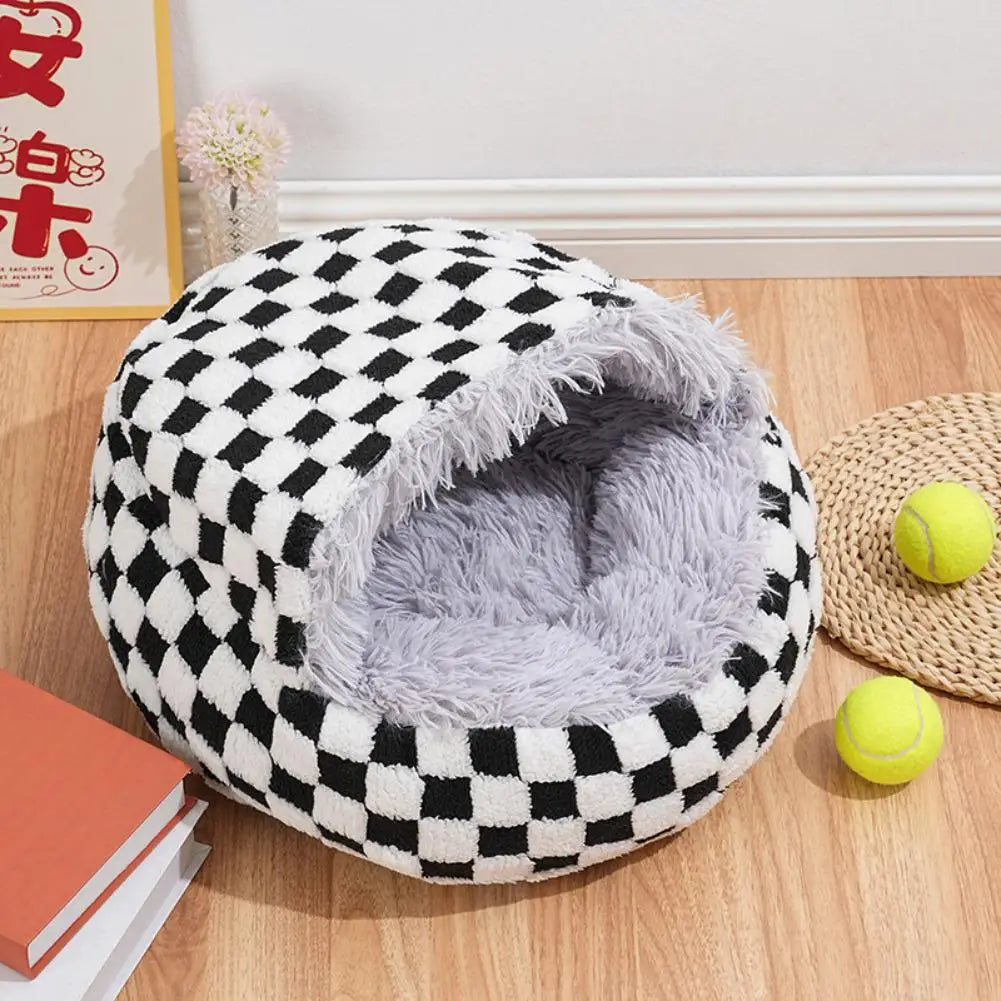 Hooded Plush Cat Cave 🐱☁️