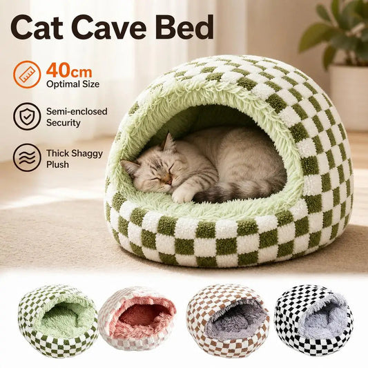 Hooded Plush Cat Cave 🐱☁️