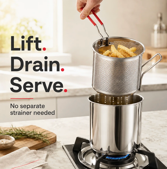 Stainless Steel Deep Fryer Set