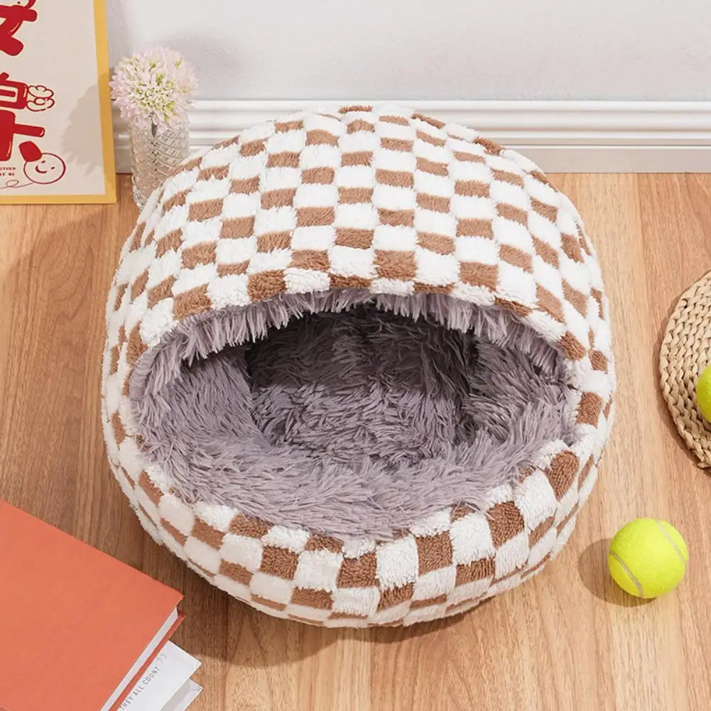Hooded Plush Cat Cave 🐱☁️
