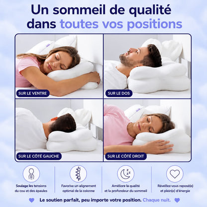 😴 Ergonomic Memory Foam Pillow – Neck & Shoulder Support for Better Sleep 🌙