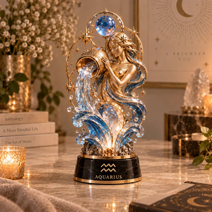 🔥HOT SALE🔥 49% OFF – 🌙 Celestial Zodiac Sculpture | 12 Jewel-Like Zodiac Designs with Golden Details ✨