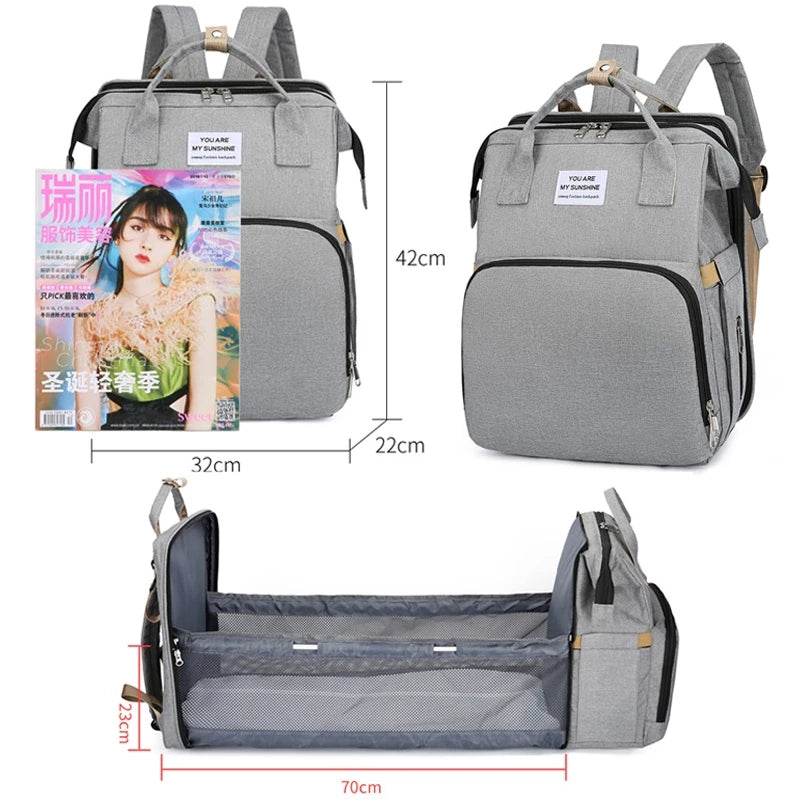 🎉 Black Friday Sale Starts Early✨All-in-One Diaper Bag & Portable Baby Bed Travel Set