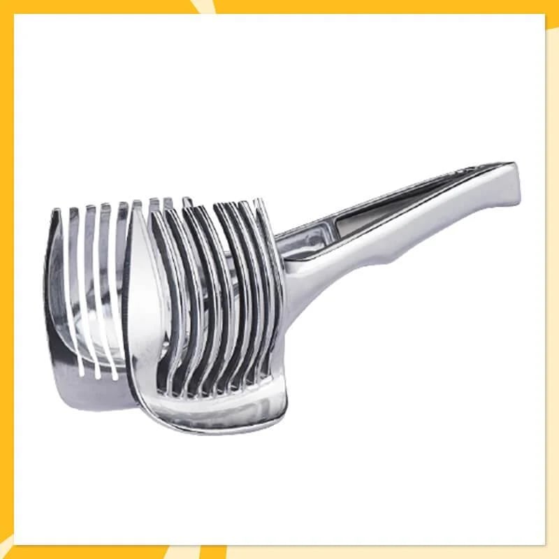 Creative Kitchen Slice Cutting Tool, Food‑Grade Aluminum Alloy Hand‑Held Slicer, Quick Slicing Holder