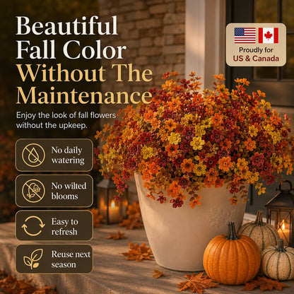 UV-Resistant Artificial Daisy Flowers for Fall Decor Halloween