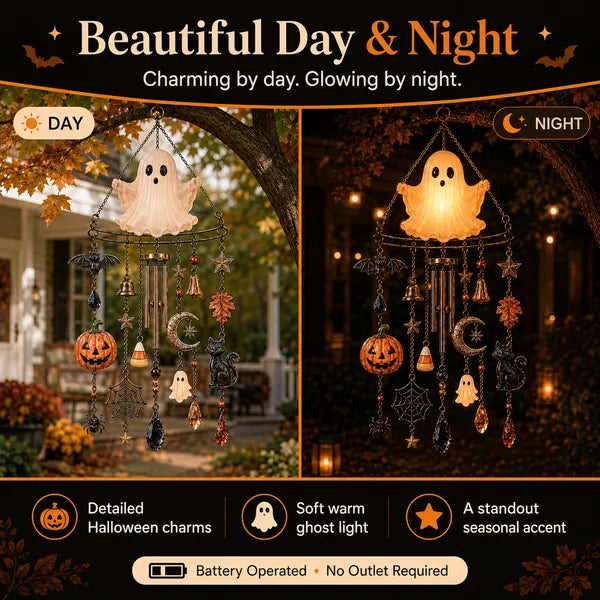 Haunted Glow Ghost Wind Chime