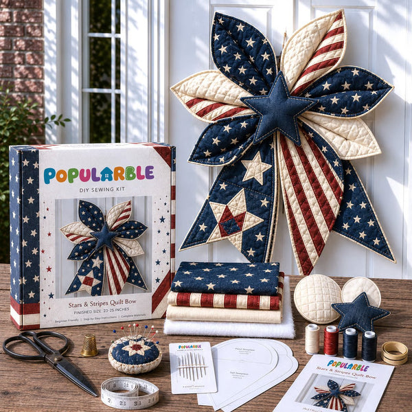 🔥✨Large Patchwork Bow Sewing Kit (Beginner-Friendly)