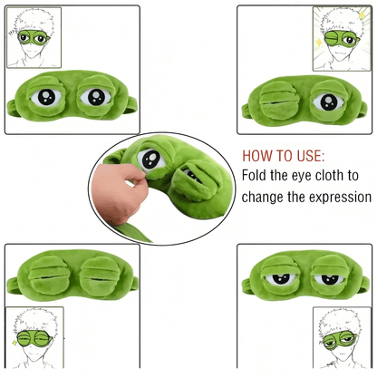 🐸 3D Cute Frog Sleep Mask