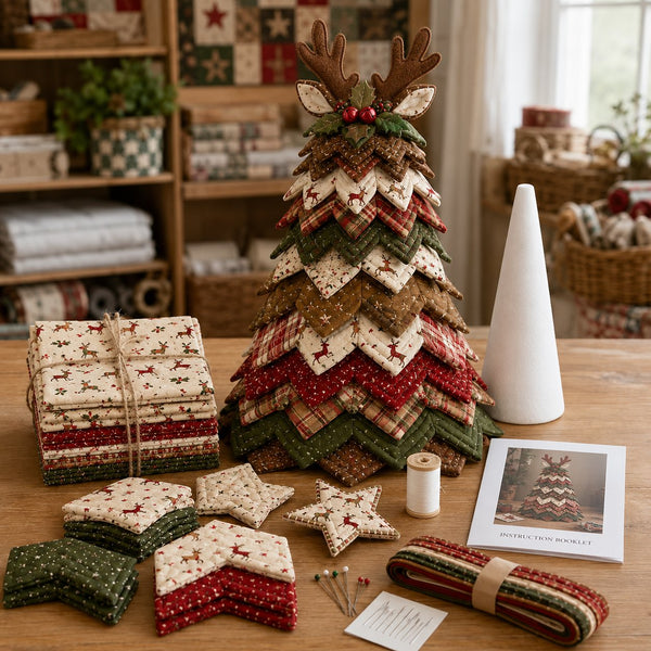 🔥Last Day 50% OFF ✨DIY Quilted Santa Christmas Tree Kit