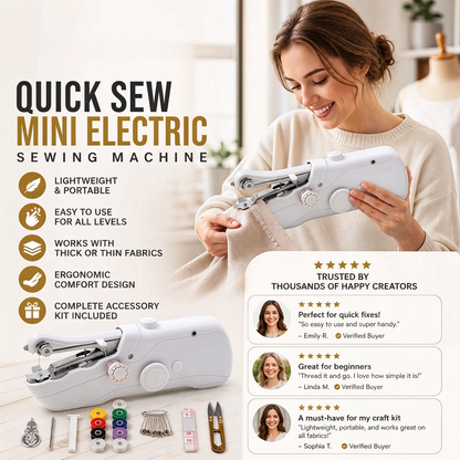 ⏳Limited-time 50% off⏰Mini Electric Sewing Machine – Lightweight, Portable & Easy to Use! 🧵