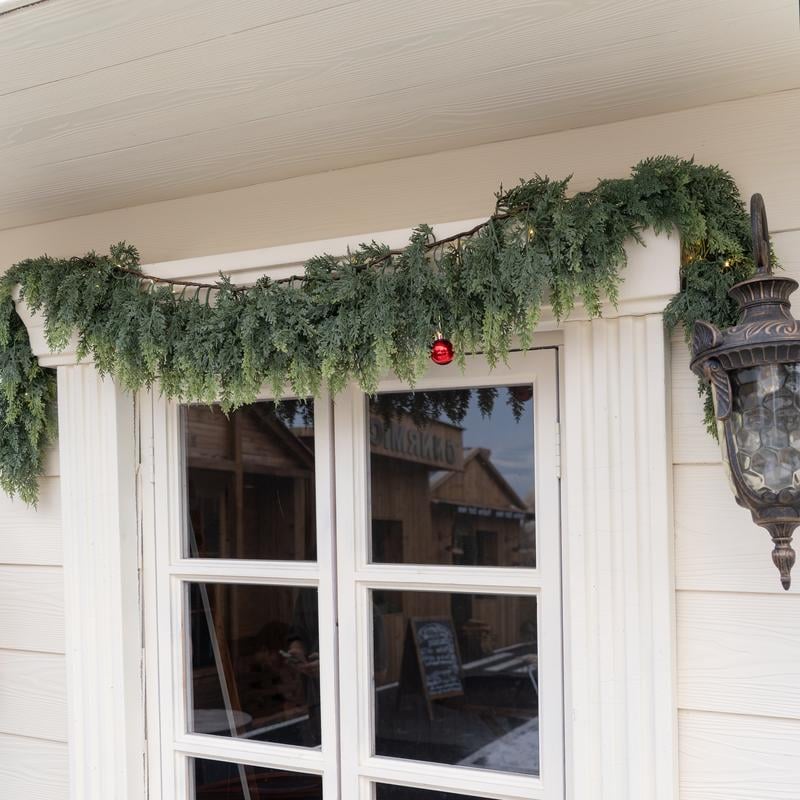 🏆 2026 HOT SALE 💥 6FT Pre‑lit Christmas Cedar Garland