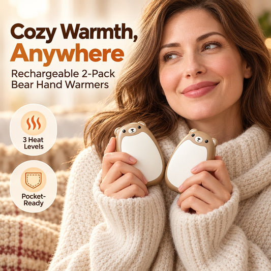 Hand Warmers Rechargeable - Cute Bear Design