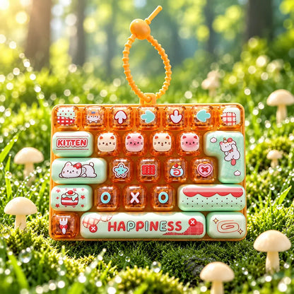⌨️ 26-Key Mini Fidget Keyboard Keychain™ – Cute Sensory Stress Relief Toy & Bag Charm