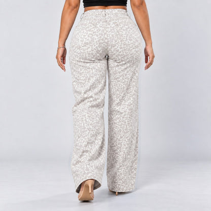 Mid-Low Rise Stretch Wide-Leg Jeans