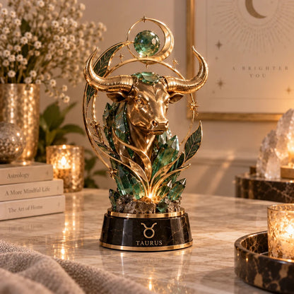 🔥HOT SALE🔥 49% OFF – 🌙 Celestial Zodiac Sculpture | 12 Jewel-Like Zodiac Designs with Golden Details ✨