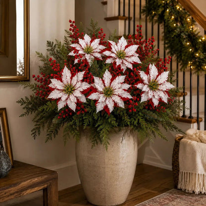 🌸☀️ Timeless Beauty, Zero Maintenance — Christmas Poinsettia Planter Inserts