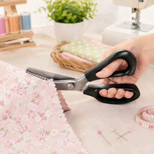 StainlessSteel Pinking Shears -Sharp Zig Zag FabricScissors