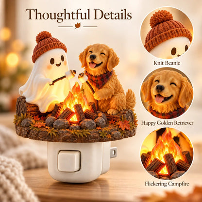 🔥LAST DAY 50% OFF - Fireside Friends™ | Flickering Campfire Plug-In Night Light