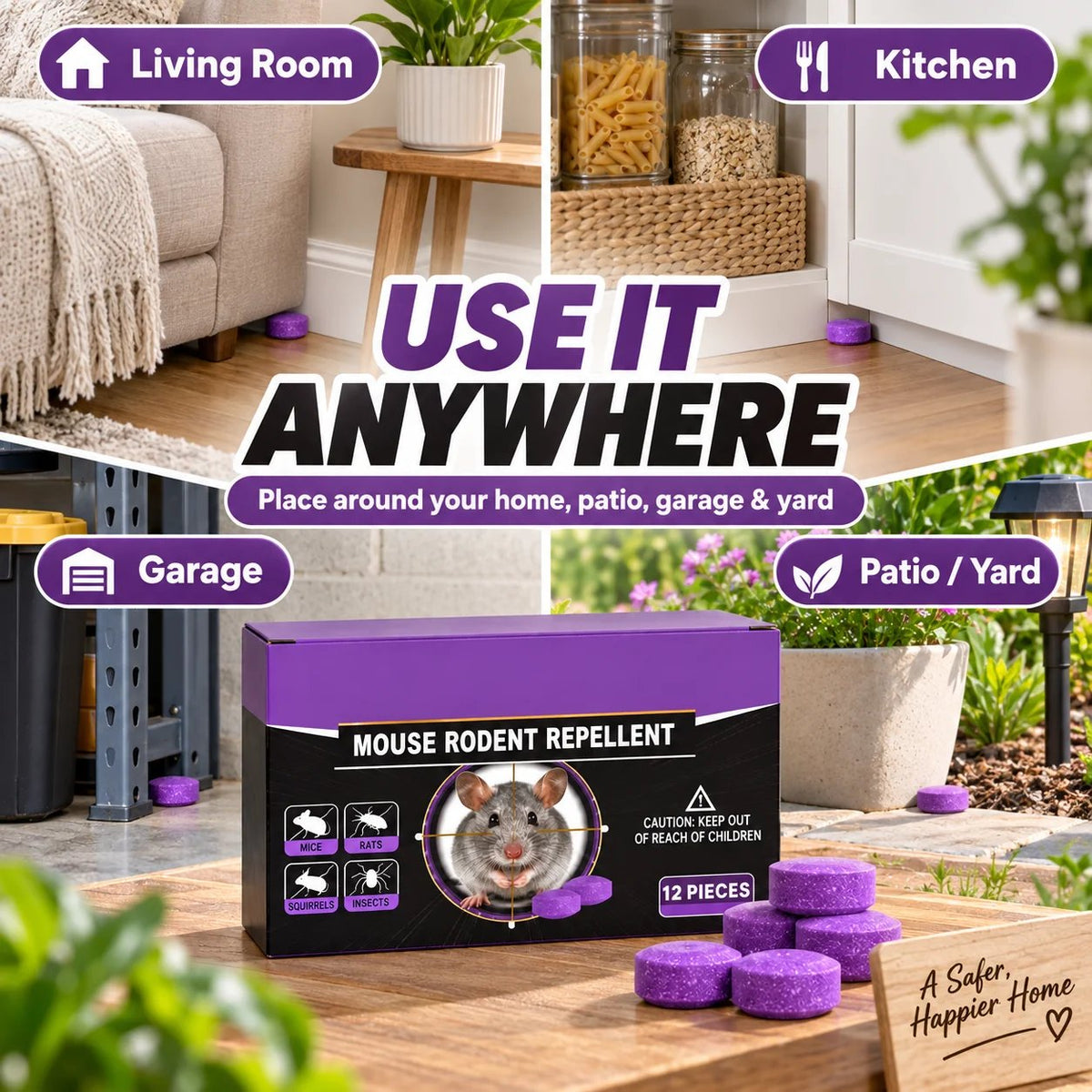 🔥 LAST DAY 50% OFF - Natural Plant-Based Rodent Repellent Balls (12 Pack) 🌿