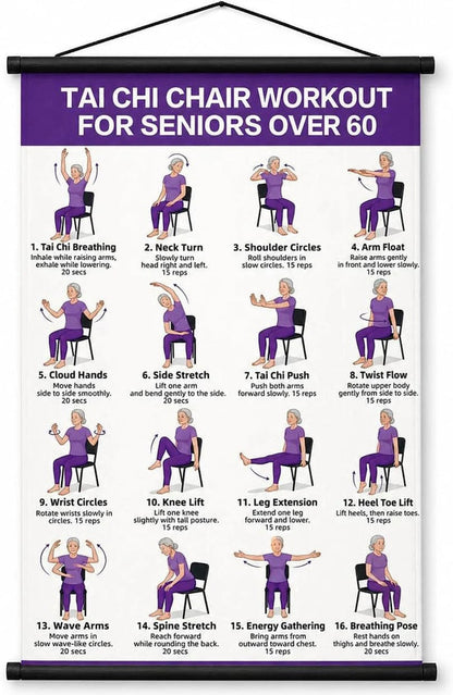 Tai Chi Chair Workout Chart for Seniors