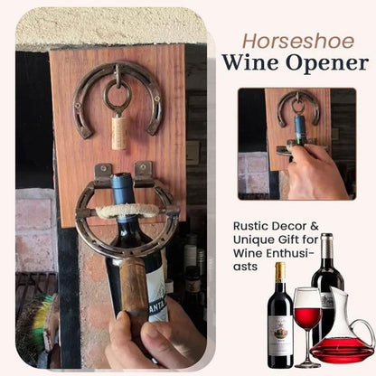 Wall Mounted Horseshoe Bottle Opener