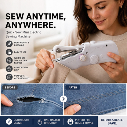 ⏳Limited-time 50% off⏰Mini Electric Sewing Machine – Lightweight, Portable & Easy to Use! 🧵