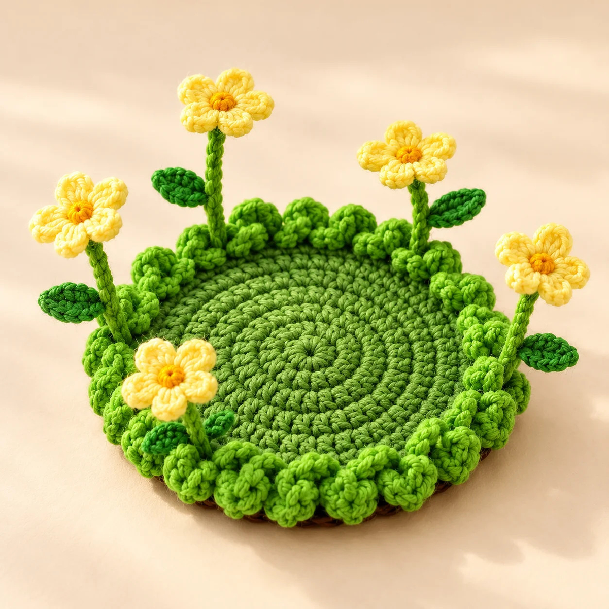 🌸49% OFF🌸Handmade Crochet Floral Coaster | Everlasting Table Art 🌸