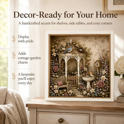 🌷DIY English Cottage Garden Shadow Box Kit  Flat acrylic version