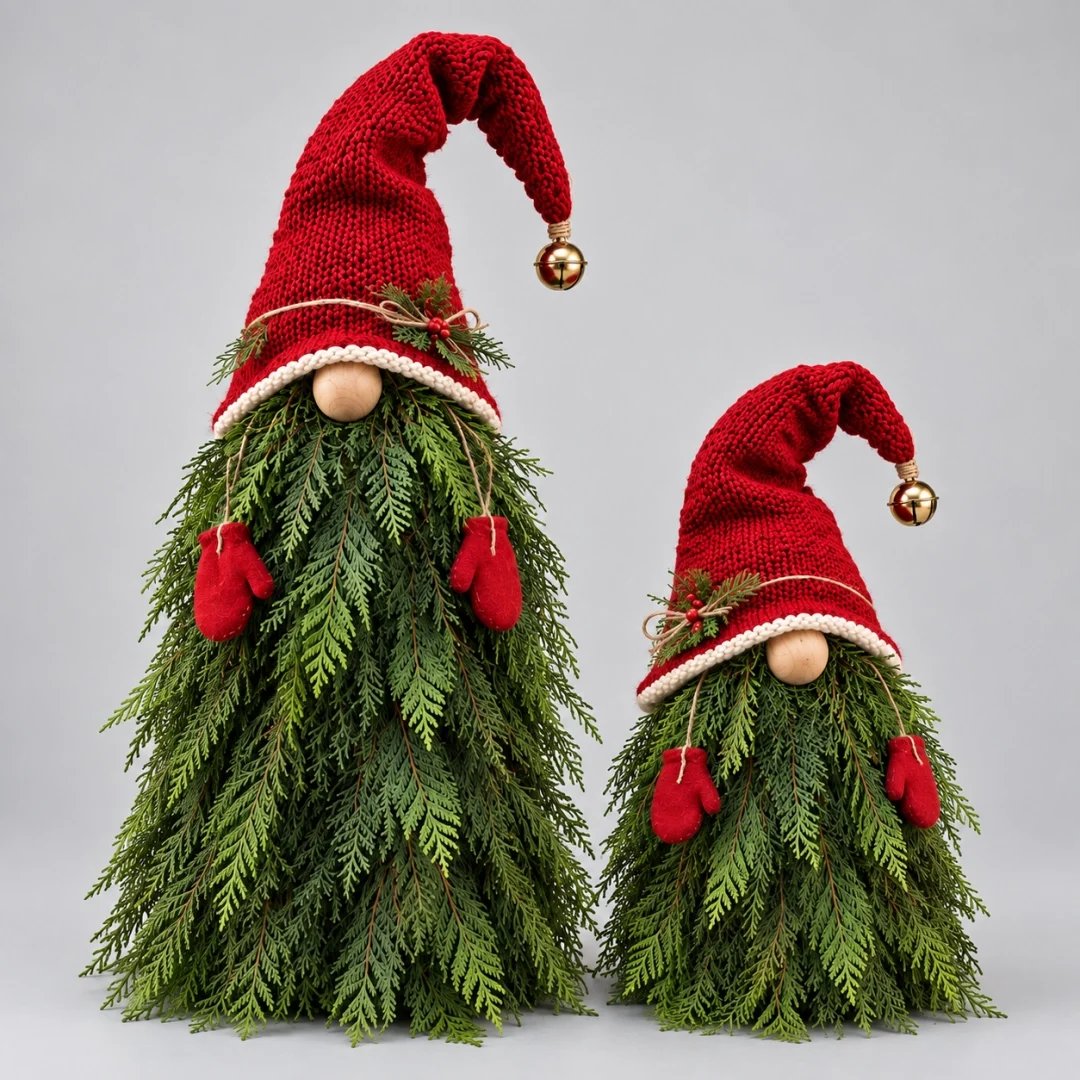 2-Piece Whimsical Winter Gnome Porch Set