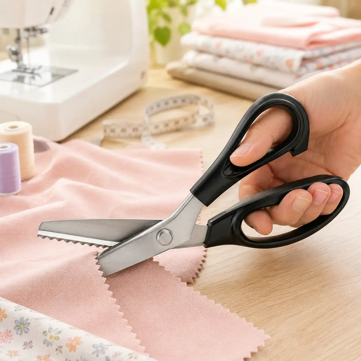 StainlessSteel Pinking Shears -Sharp Zig Zag FabricScissors