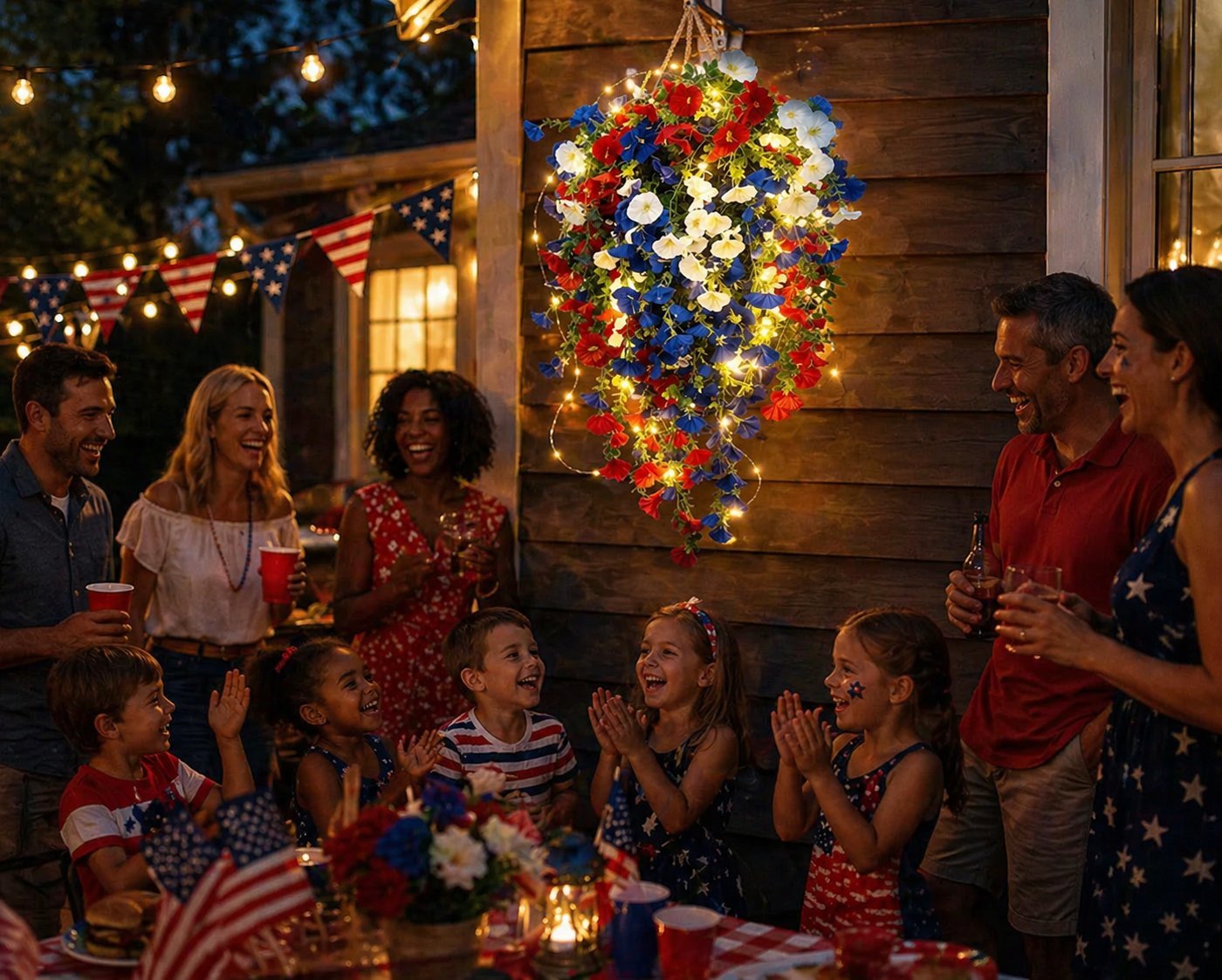 ✨Celebrate America’s 250th Anniversary with Patriotic Hanging Flower Baskets