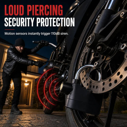 70mm Aluminum Alloy Anti Theft Alarm Padlock Security Gate Lock for Warehouse Motorcycle and Bicycle with Batteries