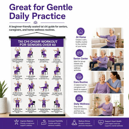 Tai Chi Chair Workout Chart for Seniors
