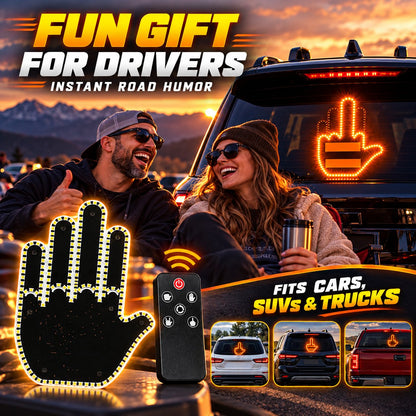 🖕 Wireless Car LED Gesture Light – Express Yourself on the Road Instantly!