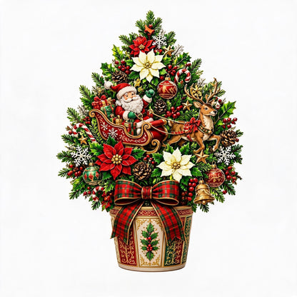 🌲 Pop-Up 3D Christmas Tree Card ✨ Turns Into Freestanding Festive Table Decor