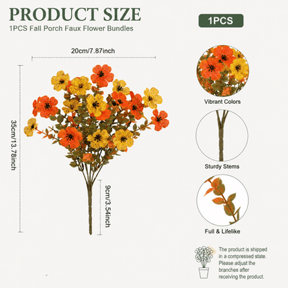 UV-Resistant Artificial Daisy Flowers for Fall Decor Halloween