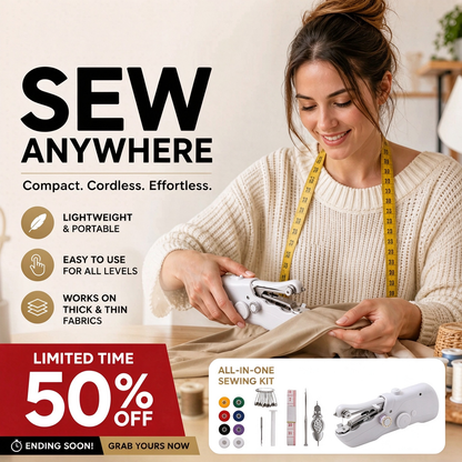⏳Limited-time 50% off⏰Mini Electric Sewing Machine – Lightweight, Portable & Easy to Use! 🧵