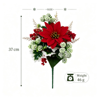 7  Poinsettia fruit branches (4 bunches)