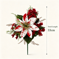 7   Poinsettia fruit branches (4 bunches)