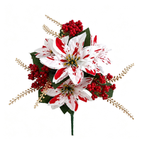 7 Poinsettia fruit branches (4 bunches)