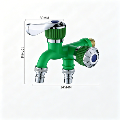 🎉Dual-Outlet Water Faucet | Run Washer & Hose Simultaneously ⚡