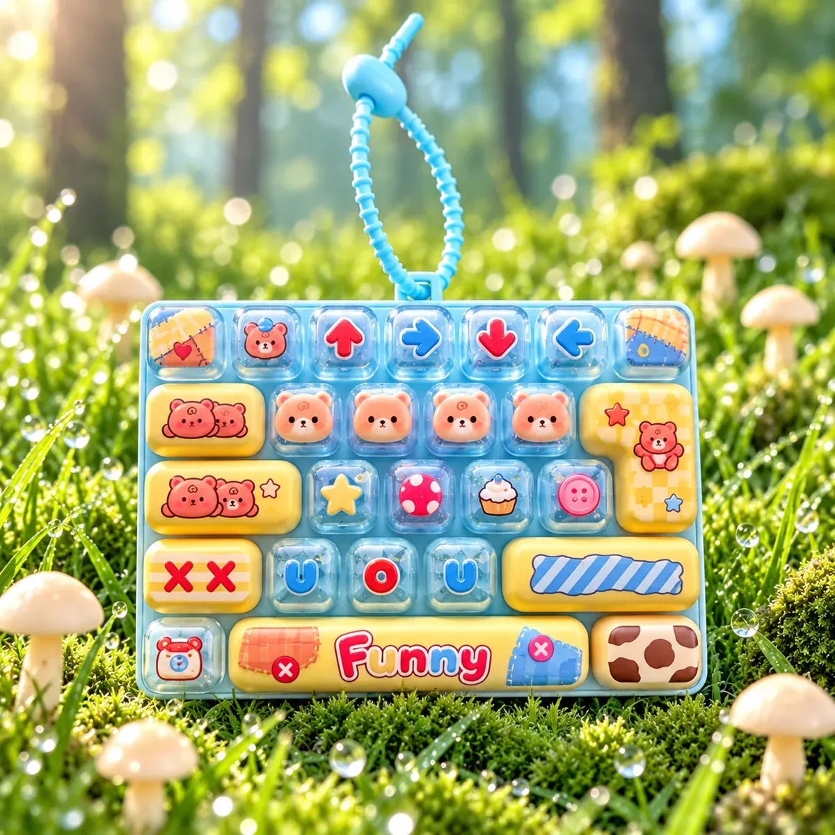 ⌨️ 26-Key Mini Fidget Keyboard Keychain™ – Cute Sensory Stress Relief Toy & Bag Charm