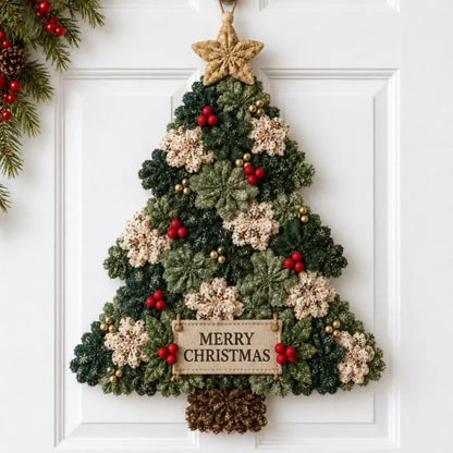 🎄 Handmade Layered Fabric Christmas Flower Door Hanging DIY Craft Kit 🎀(📦Buy 3 Free Shipping)