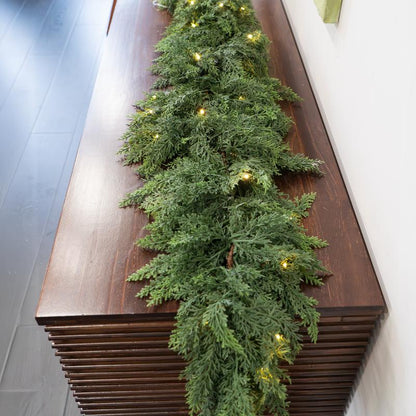 🏆 2026 HOT SALE 💥 6FT Pre‑lit Christmas Cedar Garland