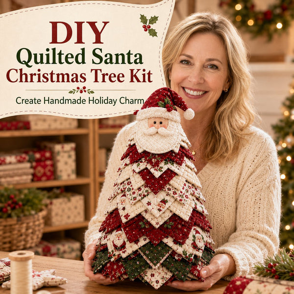 🔥Last Day 50% OFF ✨DIY Quilted Santa Christmas Tree Kit