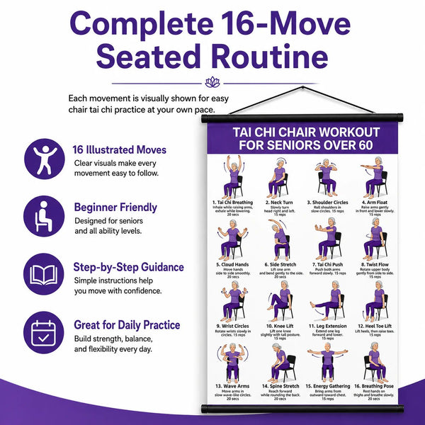 Tai Chi Chair Workout Chart for Seniors