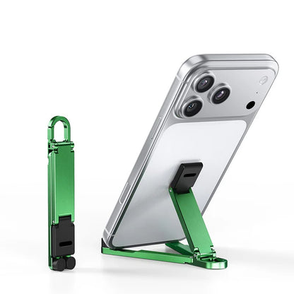 💯🔥HOT SALE 50% OFF🎁📱 Ultra-Compact Foldable Aviation Aluminum Keychain Phone Stand with Carabiner Clip ⚡