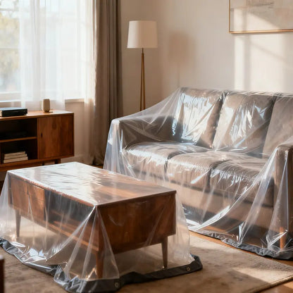 Clear Waterproof PETarp, TransparentOutdoor Cover With MetalGrommets