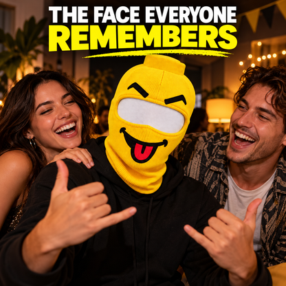 😂 Funny Face Knit Mask | 4 Expressions
